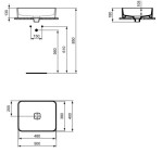 IDEAL STANDARD - Strada II Umyvadlo 50x40 cm, bez otvoru pro baterii, s Ideal Plus, bílá T2967MA