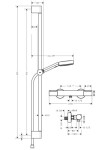 HANSGROHE - Pulsify Select S Sprchový set s termostatem, 3 proudy, EcoSmart, matná černá 24271670