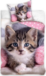 Bavlněné povlečení Koťátko s Klubíčky