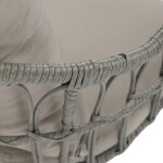 Zahradní židle, kov, polyratan, šedá, AZ-F1406 GREY