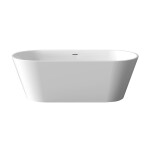 INVENA - Vana volně stojící 170 cm limnos se sifonem bílá; AN-00-120-M