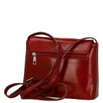 Trendy dámská kožená crossbody kabelka Georga, červená