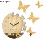 Nalepovací hodiny na zeď motivem motýlů