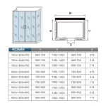 H K - Sprchový kout do U SYMPHONY D4 120 × 70 × 70 s posuvnými dveřmi – chrom SE-SYMPD41207070