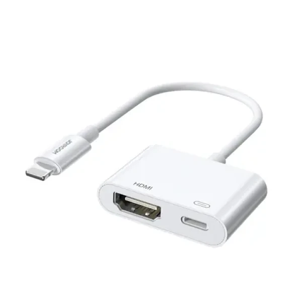 Joyroom S-H141 adaptér Lightning (M) - HDMI (F) / Lightning (F) bílá (6941237153449)