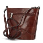 Luxusní dámská kožená crossbody kabelka Yllva, hnědá