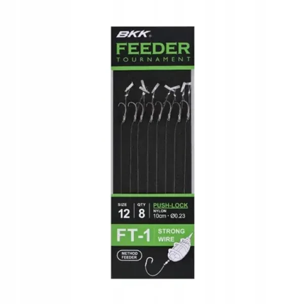 BKK Návazec Feeder Tournament FT-1 Push-Lock Rigs Velikost 10 8ks (A-BW-5025)