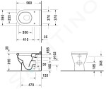 DURAVIT - Starck 3 Stojící WC, zadní odpad, s HygieneGlaze, alpská bílá 0124092000