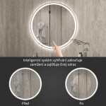 CERANO - Koupelnové LED zrcadlo Eterno - Ø 100 CER-8050BD6950