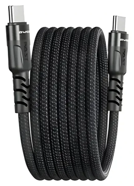 AWEI CL-166T černá / Kabel / USB-C - USB-C / magnetický / 60W PD / 1 m (CL-166T)