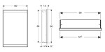 GEBERIT - ONE Zrcadlová skříňka s LED osvětlením, 60x90x15 cm, panty vlevo, vestavná, bílá 505.800.00.2