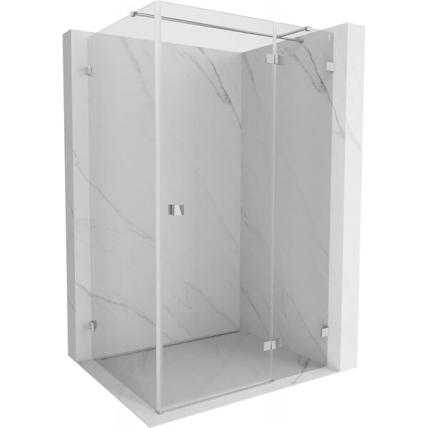 MEXEN/S - Lunar T sprchový kout dveře křídlové pravá 85 x 100, transparent, chrom 834T-085-100-01-00-P