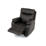 Polohovací křeslo, elektrické zabudované ovládání, hnědá, látka vintage, TV-4094 COF3