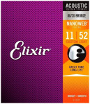 Elixir Acoustic 80/20 Bronze with NANOWEB .011 - .052