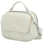 Trendy dámská koženková crossbody kabelka Badamia, krémová