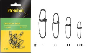 Delphin Karabinka Crosslock Snap C-03 Velikost 000 10ks (969C03000)