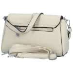 Módní dámská koženková kabelka na rameno Asmara, krémová