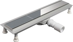 DEANTE - Odtokový žlab Neo, chrom, podlahový, 80 cm - oboustranný KNS_008D
