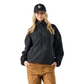 Dámská merino mikina SMARTWOOL Women's Second Cut Fleece 1/2 Zip, Charcoal velikost: S
