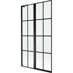 MEXEN/S - Mist L vanová zástěna 2-křídlová levá 100 x 150, černá kratka, černá 8A9L-100-011-70-77-L