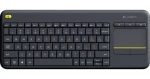 Logitech K400+ Dark / Bezdrátová klávesnice s touchpadem / CH layout / 2.4 GHz (920-007133)