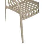 Židle jídelní, stohovatelná, cappucino plast