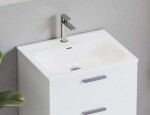 RAVAK - Chrome Slim Umyvadlo 61x49 cm, s přepadem, otvor pro baterii, bílá XJX01160008