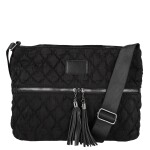 Dámská prošívaná crossbody kabelka s třásněmi Yana, černá