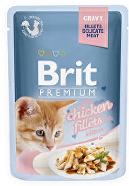 Brit cat kitten Premium Fillets in Gravy for with Chicken 85 g