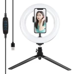 Puluz PKT3073B / Sada pro vlogování / Stativ / LED kroužkové světlo / Svorka na telefon (PKT3073B)