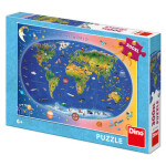 Puzzle dílků Dětská mapa