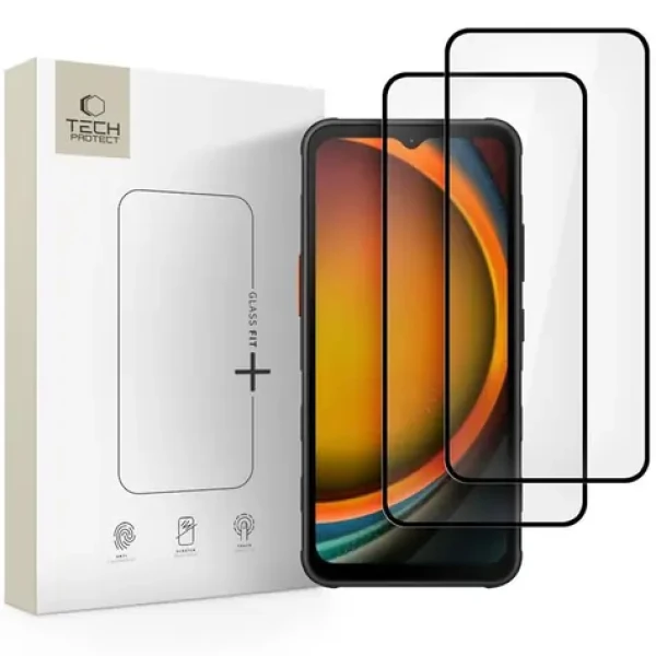 Tech-Protect Glass Fit+ černá / Ochranné sklo / Samsung Galaxy Xcover 7 a 7 Pro / 2 ks (THP4127)