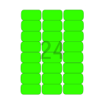 Univerzální etikety APLI fluo, 64 33,9 mm, zelené