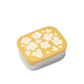 LIEWOOD Svačinový box Arthur Flower 900 ml, žlutá barva, kov