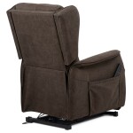 Polohovací křeslo, elektrické kabelové ovládání, hnědá, látka, TV-1190 BR2