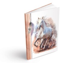 Záznamová kniha A4 MFP 100ls, čtvereček - Bílý kůň