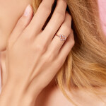 Emporial Elenys prsten Třpytivé srdce Rose Gold 14k růžové zlato Velikost: 5 (EU: 49-50)