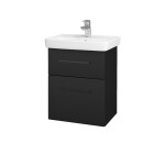 Dřevojas - Umyvadlová skříňka GO SZZ2 50 - L03 Antracit vysoký lesk / Úchytka T06 / L03 Antracit vysoký lesk 148256H