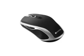 CANYON CNS-CMSW19B černá-stříbrná / Bezdrátová optická myš s bezdrátovým nabíjením / 1600DPI / 6 tlačítek / USB 2.4Ghz (CNS-CMSW19B)