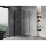 MEXEN/S - Mist-B sprchový kout dveře křídlové 95 x 95, transparent, černá 8A2T-095-095-70-00