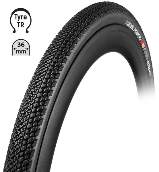 Plášť TUFO Gravel THUNDERO HD 700 x 36C, bezdušový černý