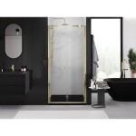 MEXEN - Exo sprchové dveře křídlové120, transparent, zlatá 814-120-000-50-00