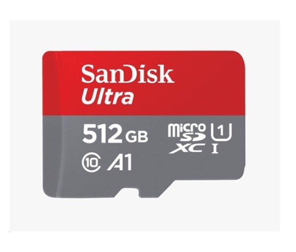 SanDisk MicroSDXC karta 512GB Ultra (150 MB/s, A1 Class 10 UHS-I) + adaptér EDF_493433