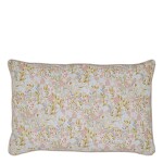 Chic Antique Povlak na polštář Aix Flowers Rose/Sky Blue 35 × 50 cm, růžová barva, textil