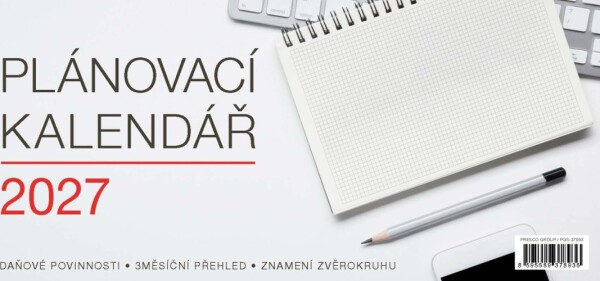NOTIQUE Stolní kalendář Plánovací Speciál 2027, 30 x 13,5 cm