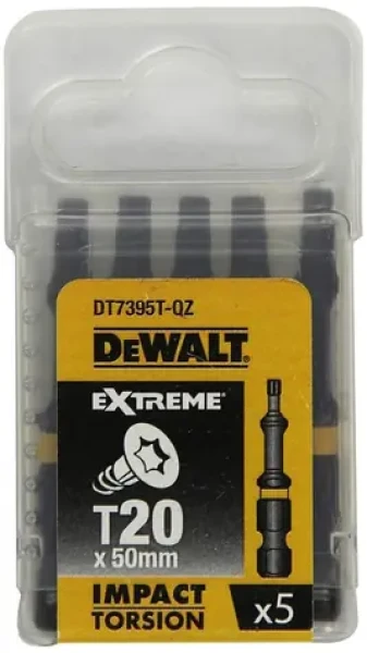 DeWalt DT7395T-QZ 5 ks / Sada bitů EXTREME Torsion Torx T20 x 50 mm (DT7395T-QZ)