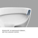 Mereo WC závěsné kapotované, RIMLESS, 490x370x360, keramické, vč. sedátka CSS123, 8ks VSD82SAKCE8