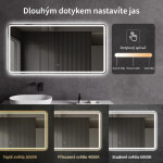 CERANO - Koupelnové LED zrcadlo Aspetto - 100x70 CER-429352