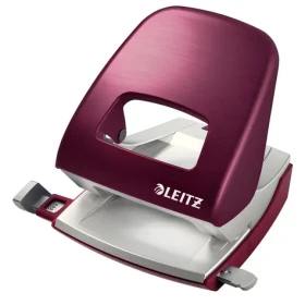 Leitz NeXXt STYLE 5006 granátově červená / Stolní děrovačka / kov / až 30 listů / A5 / 10 let záruka (50060028)
