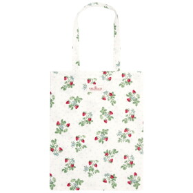 GREEN GATE Bavlněná taška Berry White, zelená barva, textil